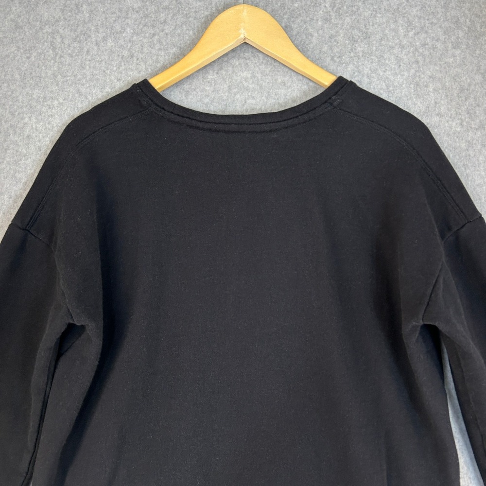 Athleta Black Cityscape Pullover Sweatshirt Side Zip French Terry Size Small - Picture 7 of 12